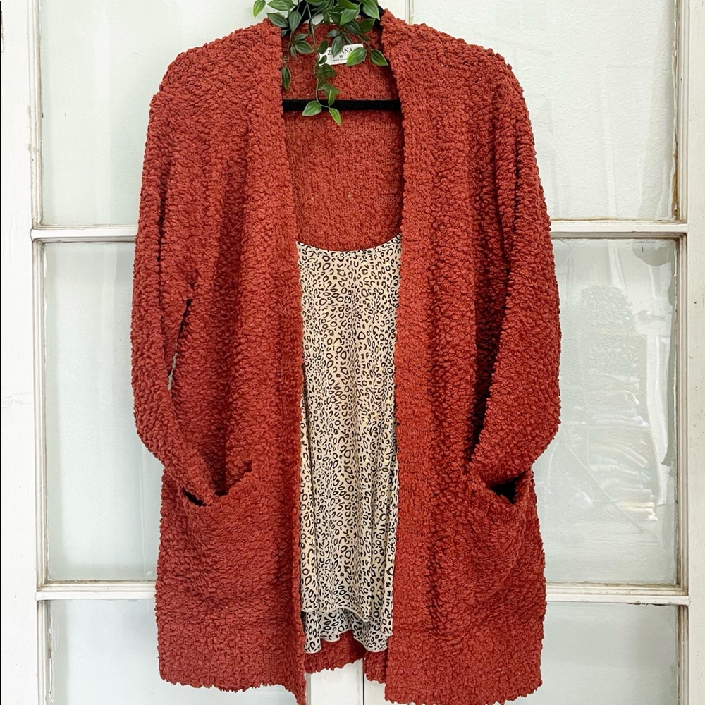 RUST Popcorn Cardigan